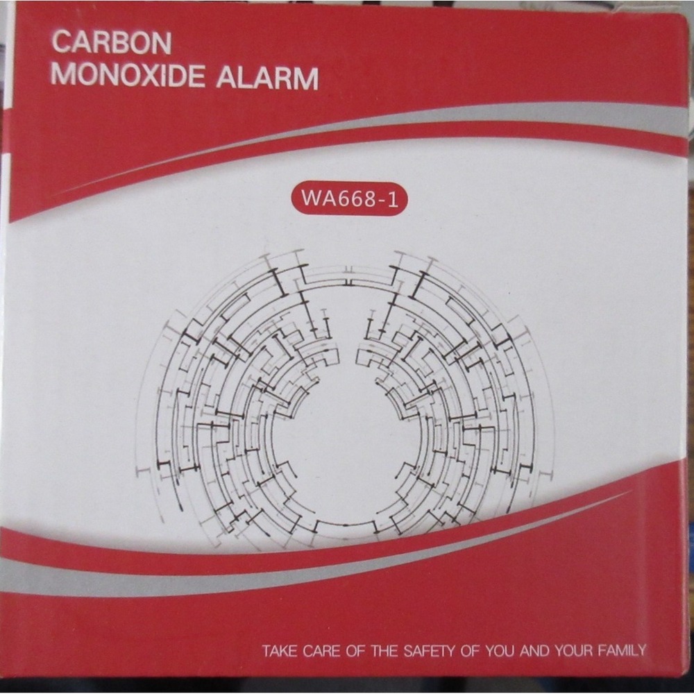 Carbon Monoxide Detector Alarm WA668-1 Battery Operated 3 Pack